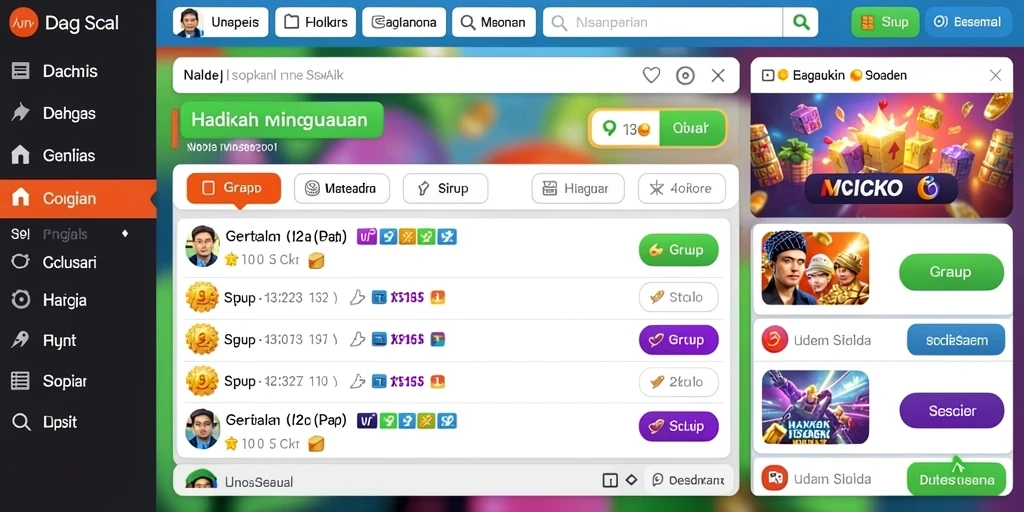 Tampilan awal permainan yang atraktif dan colorful.