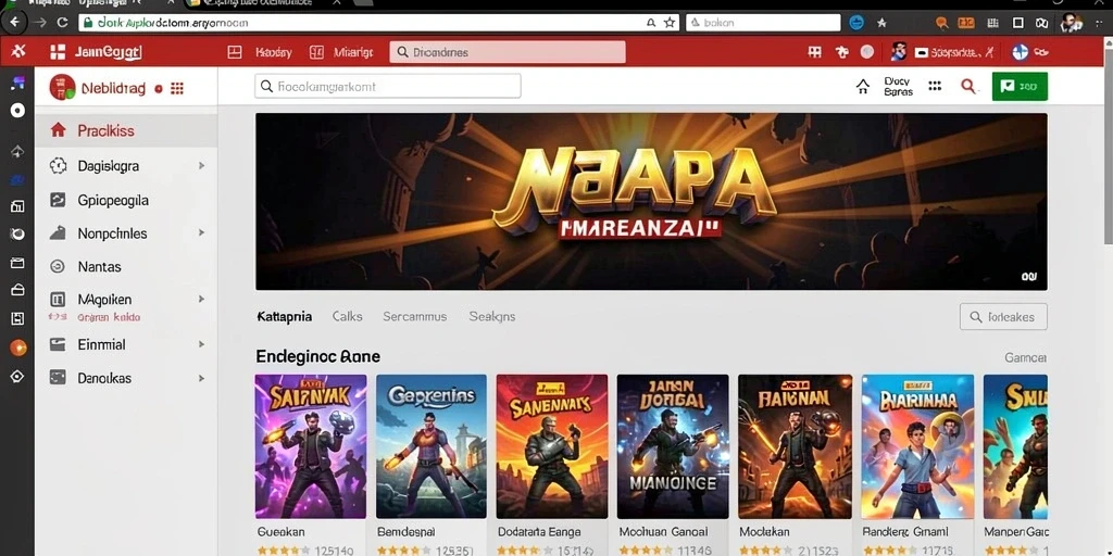 Tangkapan layar yang menunjukkan antarmuka utama permainan.