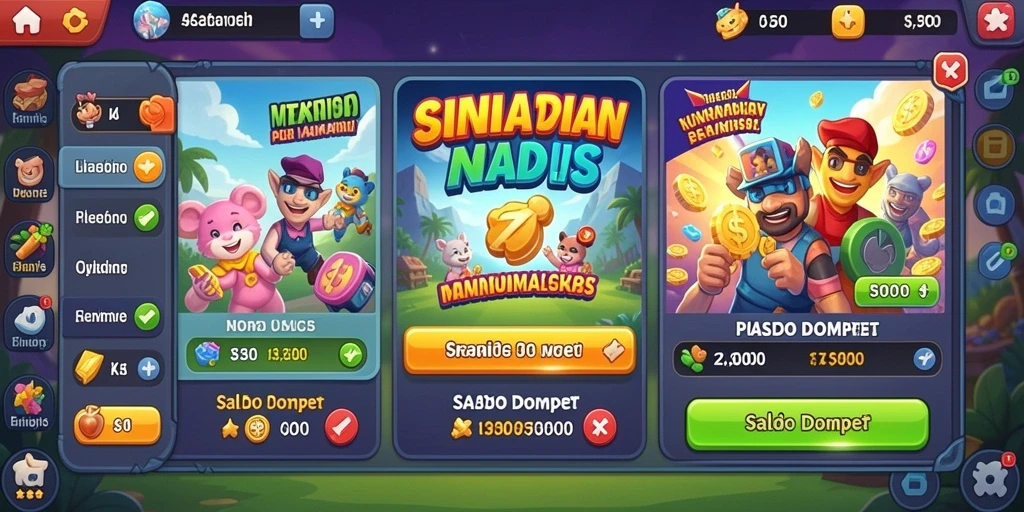 Tampilan menu utama yang menarik.
