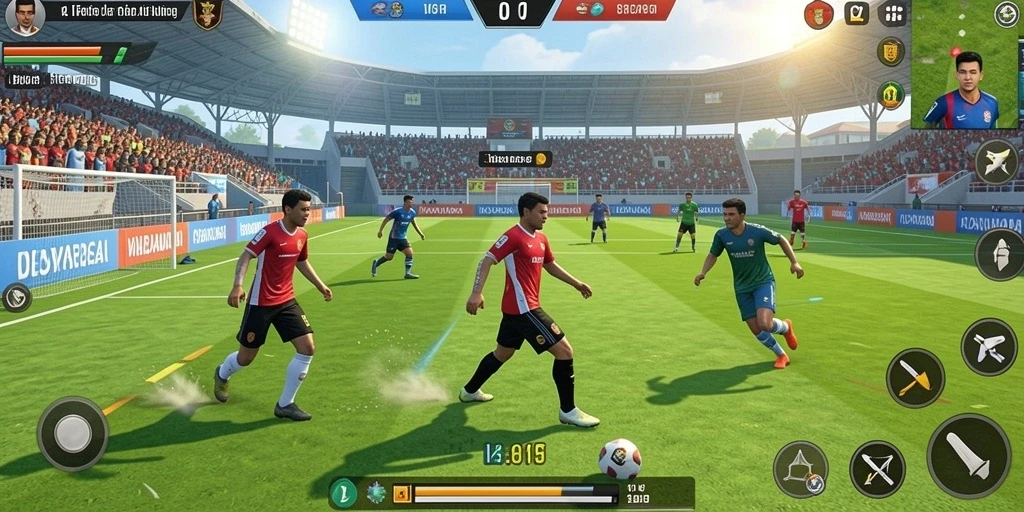 Screenshot menunjukkan karakter utama dalam petualangan.